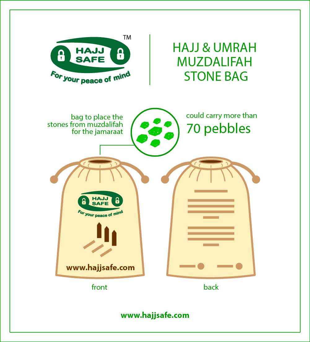 Pebble bag for Hajj, Pebble bag for Umrah, bag for Muzdalifah, Jamarat Stone bag