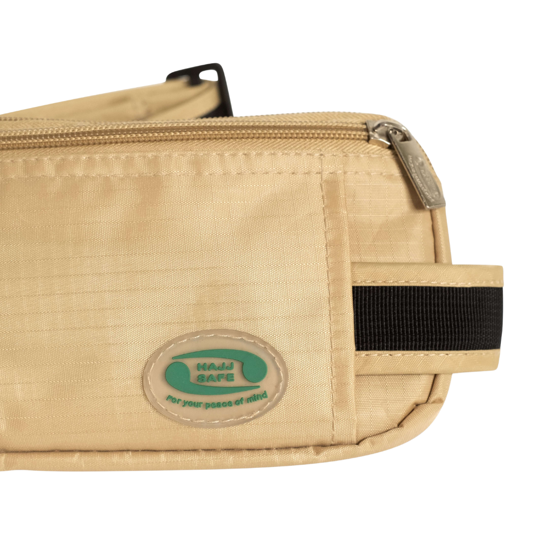 Anti-Theft Waist Bag And Ihram Belt for Men | Beige
