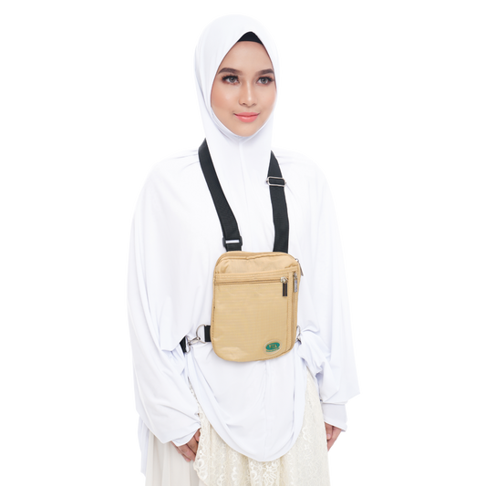 Hajj & Umrah Bag for Women | Beige | Hajj Safe