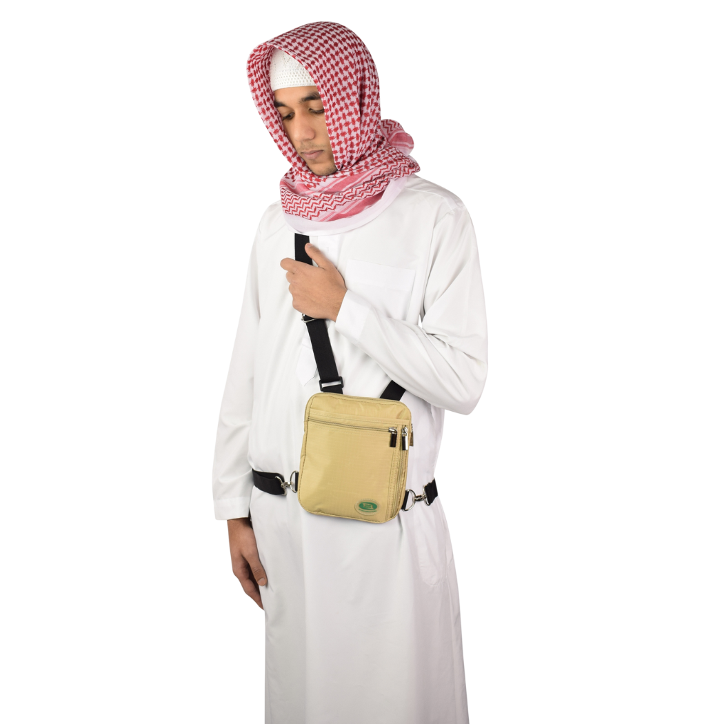 Hajj & Umrah Bag for Men | Beige | Hajj Safe