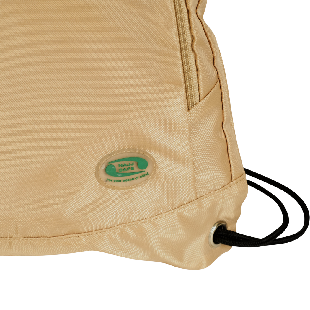 Shoe & Prayer Mat Travel Bag | Perfect for Hajj & Umrah | Beige | Hajj Safe