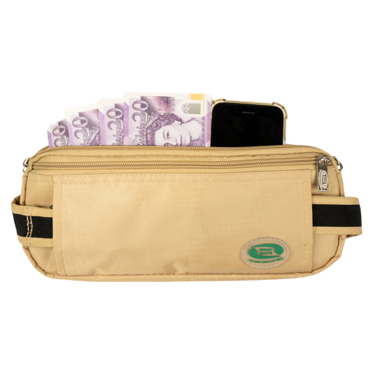 Anti-Theft Waist Bag And Ihram Belt for Men | Beige