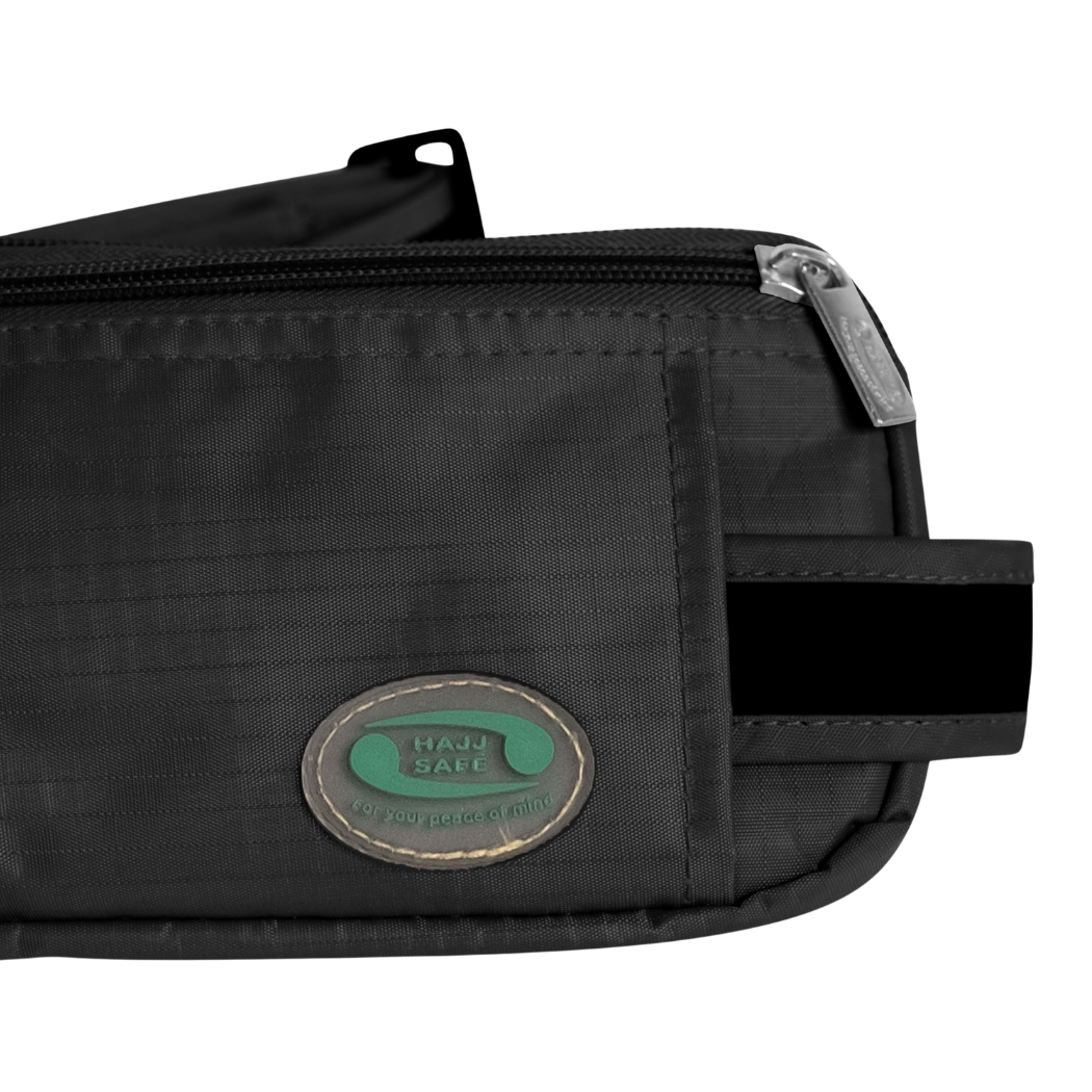 Anti-Theft Waist Bag And Ihram Belt for Men | Black