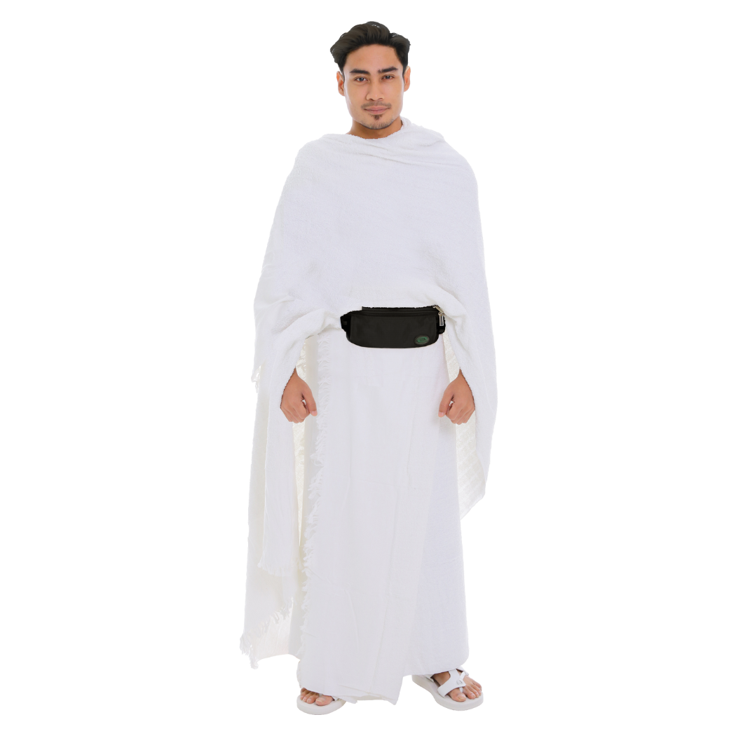 Anti-Theft Waist Bag And Ihram Belt for Men | Black