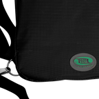 Breathable back panel and adjustable straps on men's Hajj black bag
