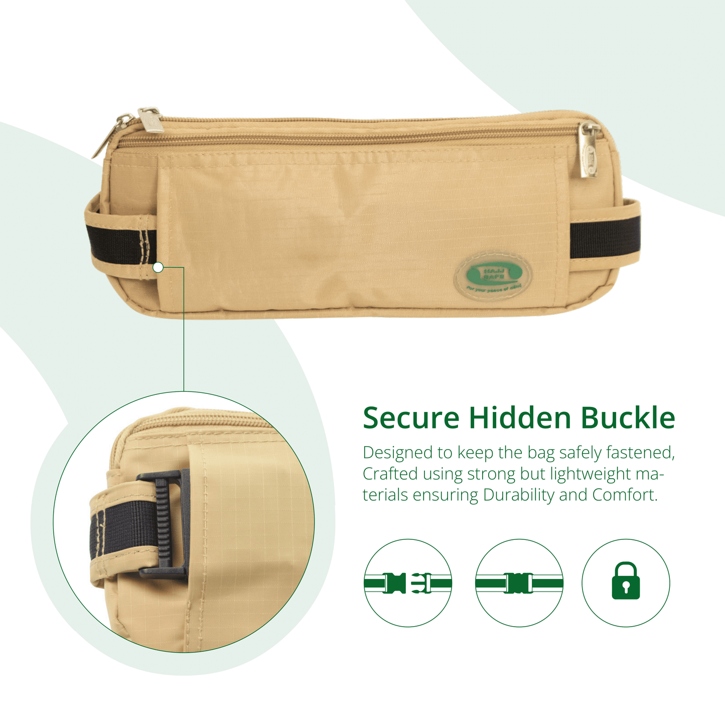 Anti-Theft Waist Bag And Ihram Belt for Hajj & Umrah