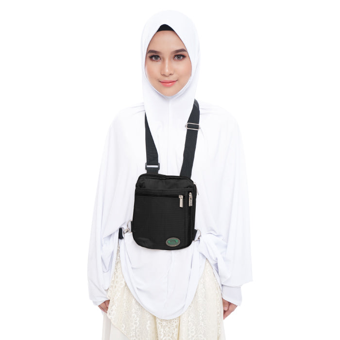 Anti-Theft Side & Neck Bag [Crossbody Shoulder] for Men and Women, Hajj & Umrah Travel bag with Detachable Straps