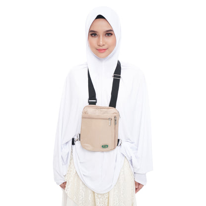 Anti-Theft Side & Neck Bag [Crossbody Shoulder] for Men and Women, Hajj & Umrah Travel bag with Detachable Straps