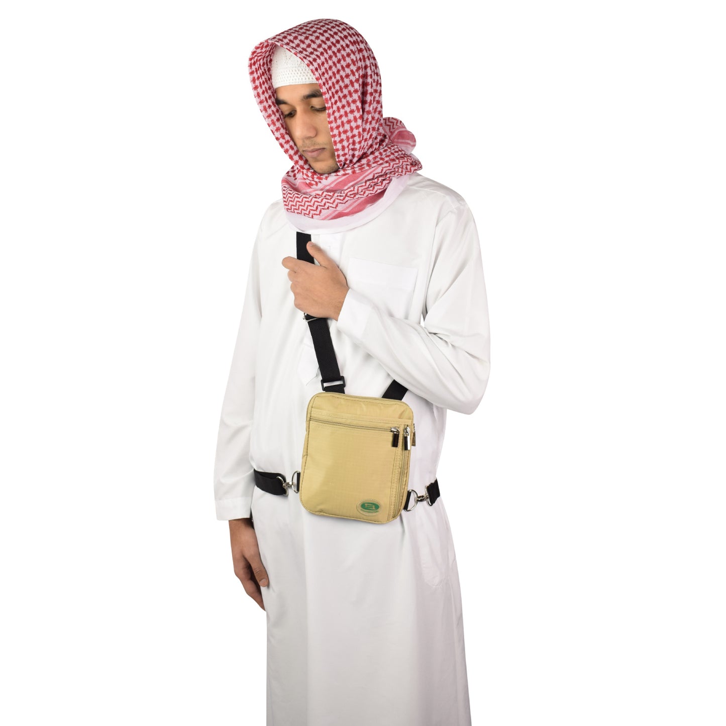 Anti-Theft Side & Neck Bag [Crossbody Shoulder] for Men and Women, Hajj & Umrah Travel bag with Detachable Straps