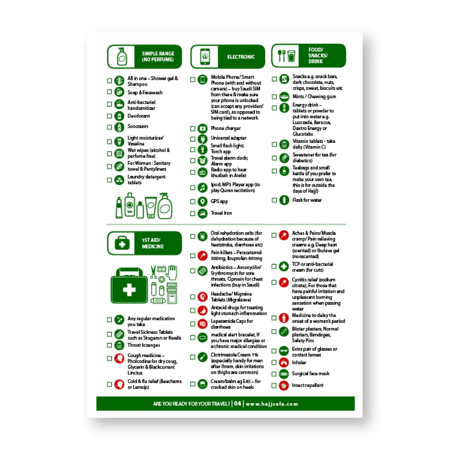 Hajj Checklist.pdf Free Hajj and Umrah Check Packing List | Hajj Safe
