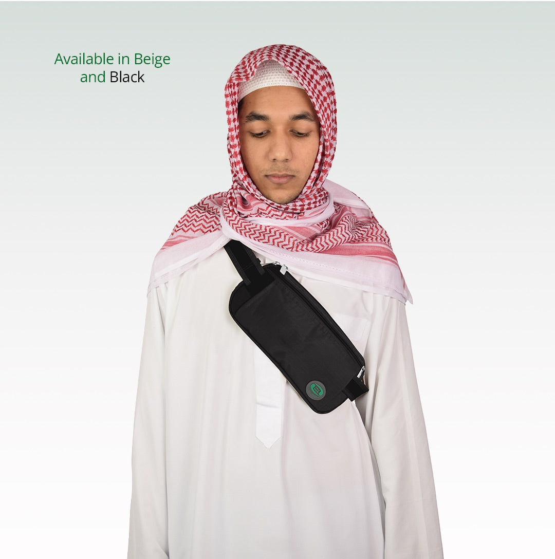 Anti-Theft Waist Bag & Ihram Belt for Men | Beige