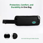 Anti-Theft Waist Bag & Ihram Belt for Men | Black