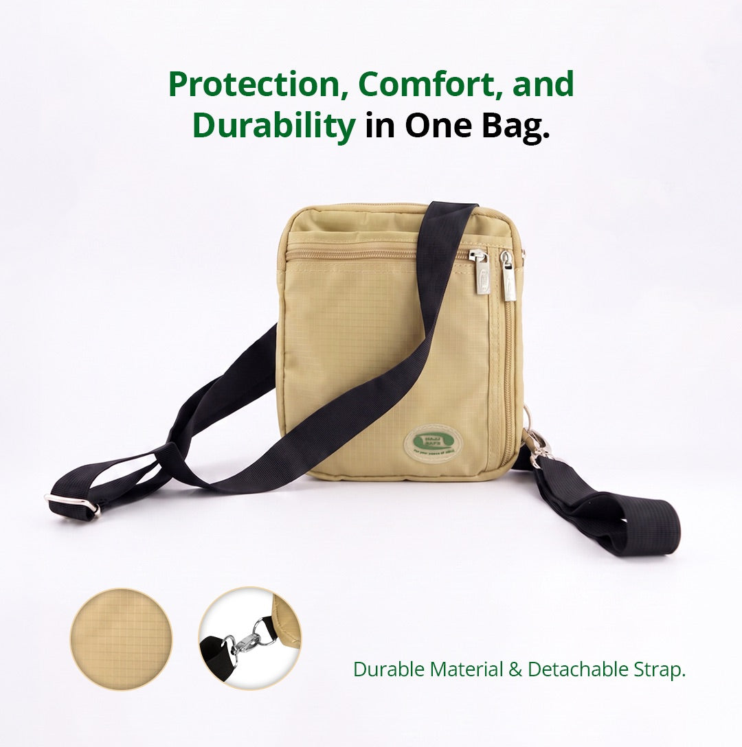 Hajj & Umrah Bag for Men | Beige | Hajj Safe