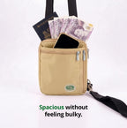 Spacious men's Umrah bag for passport, phone and money