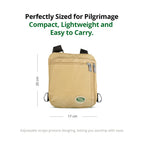 Compact men's Hajj and Umrah bag size and dimensions
