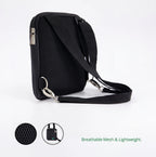 Lightweight Hajj side bag for men with breathable back panel
