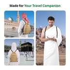 Shoe & Prayer Mat Travel Bag for Hajj & Umrah | Beige
