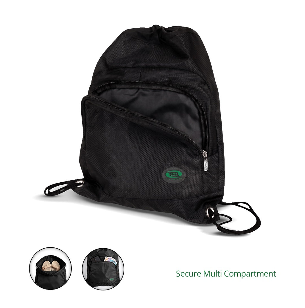 Shoe & Prayer Mat Travel Bag for Hajj & Umrah | Black