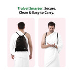 Shoe & Prayer Mat Travel Bag for Hajj & Umrah | Black