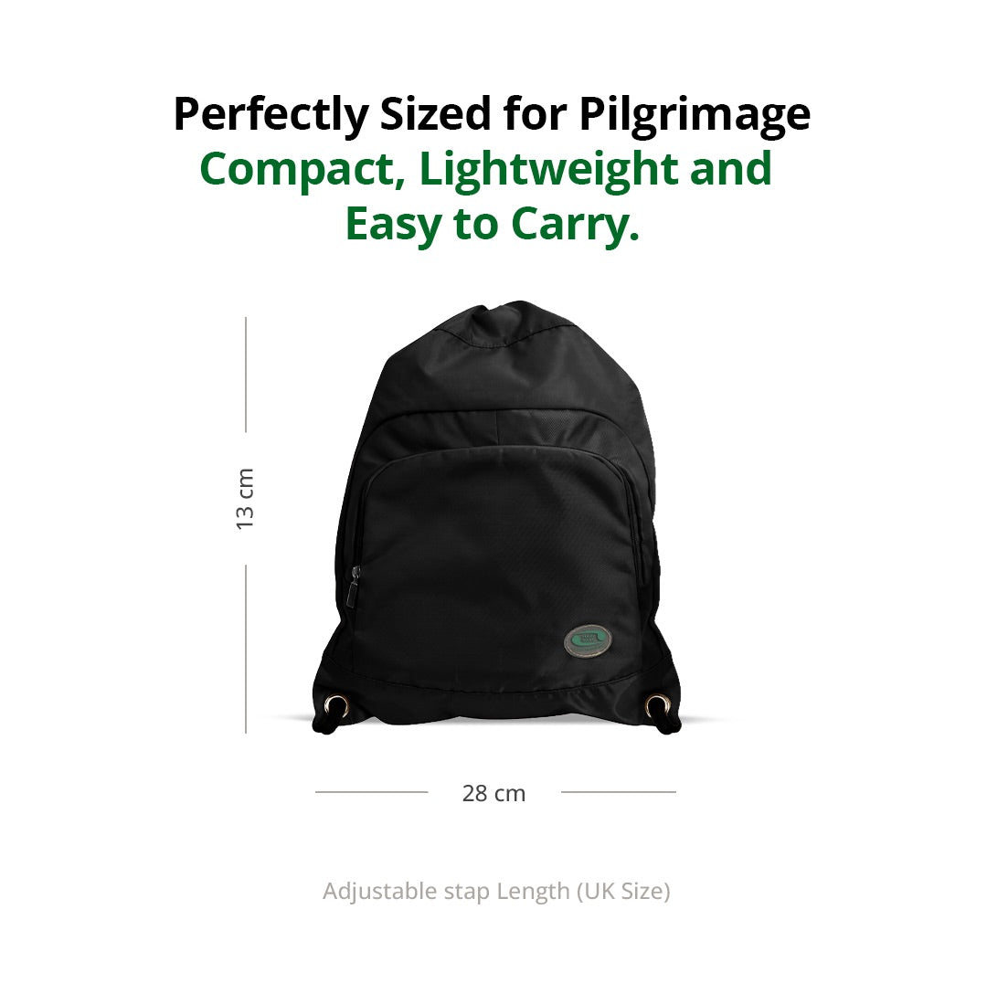 Shoe & Prayer Mat Travel Bag for Hajj & Umrah | Black