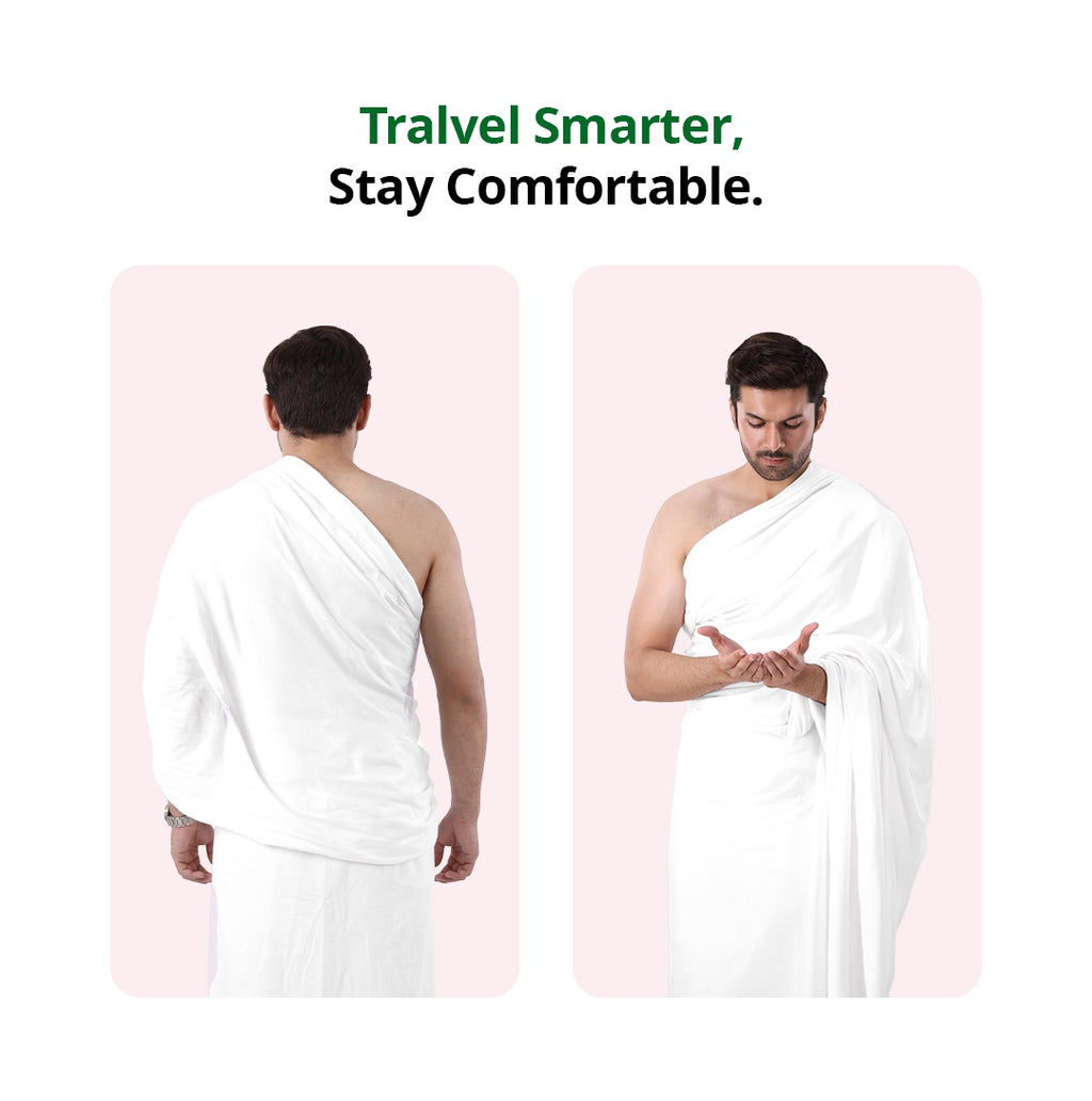 Two-piece non-stitched Ihram set for men