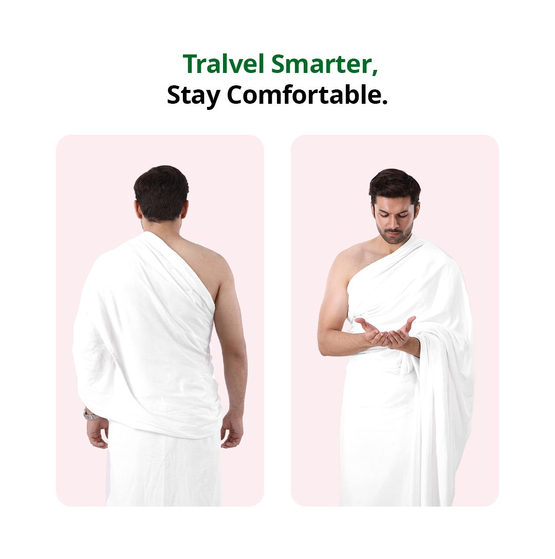 100% Turkish Cotton Ihram for Men | Hajj & Umrah | Hajj Safe