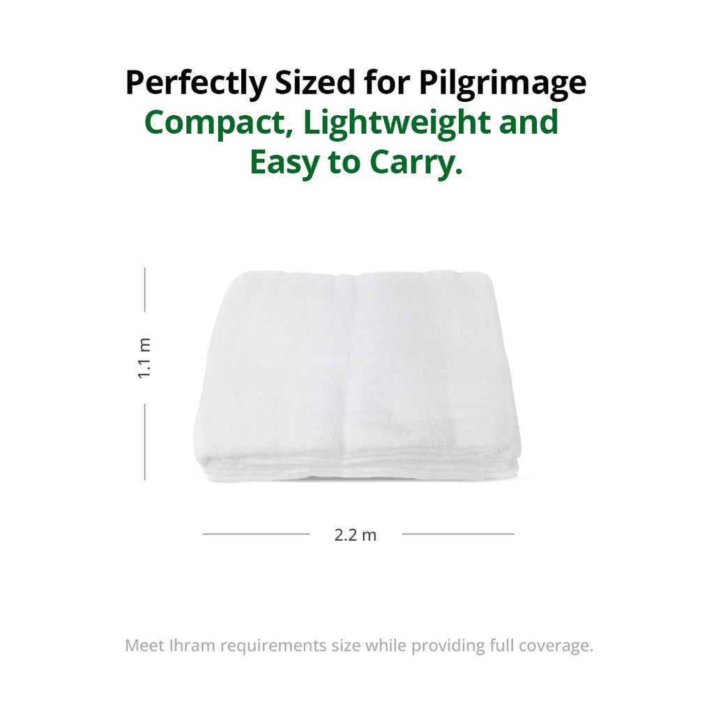 Men's Hajj and Umrah Ihram cloth size and dimensions