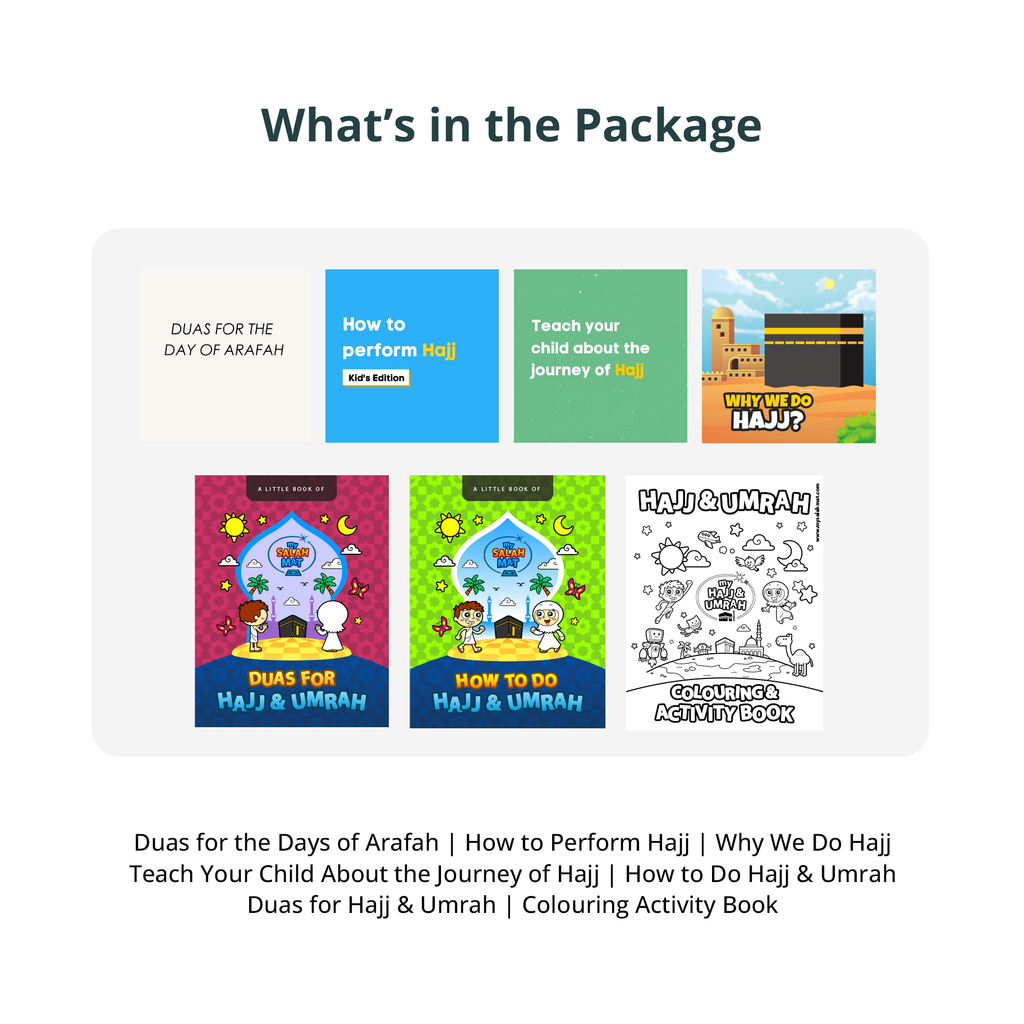 Hajj activity pack with 7 printable Islamic learning resources